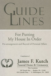 Guide Lines For Putting My House In Order guide